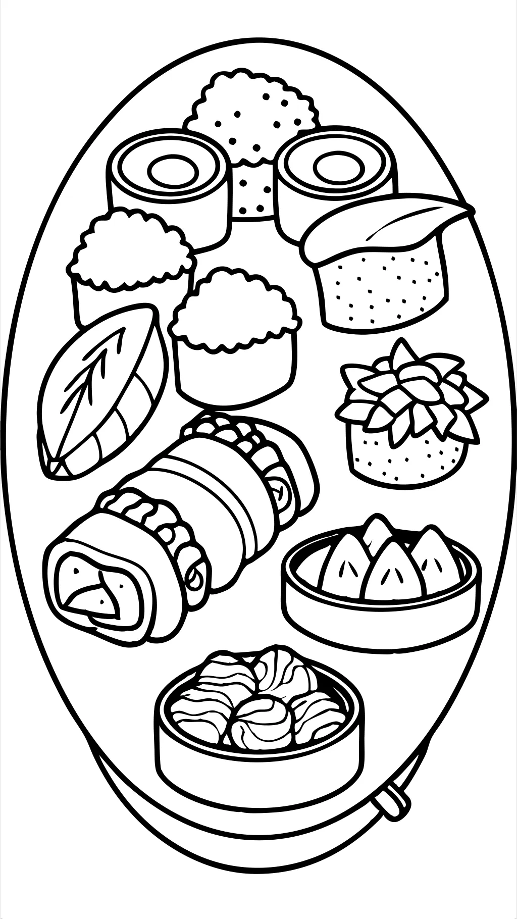 sushi coloring page